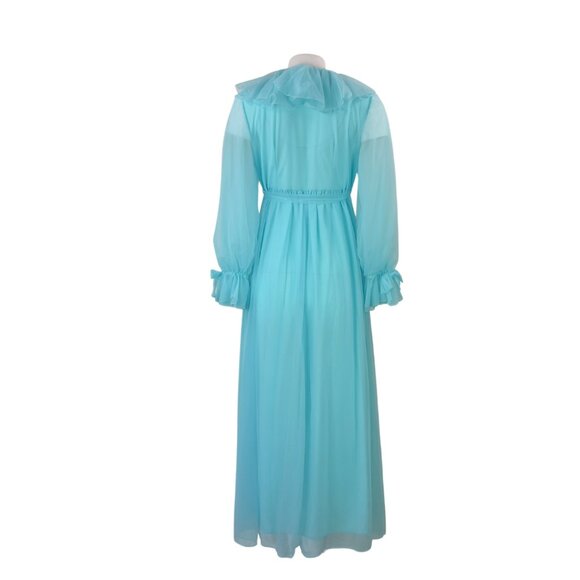 Vintage Blue Ruffled Robe - Picture 2 of 3